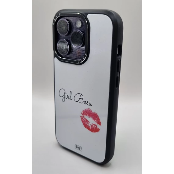 iPhone fekete tok, girl boss