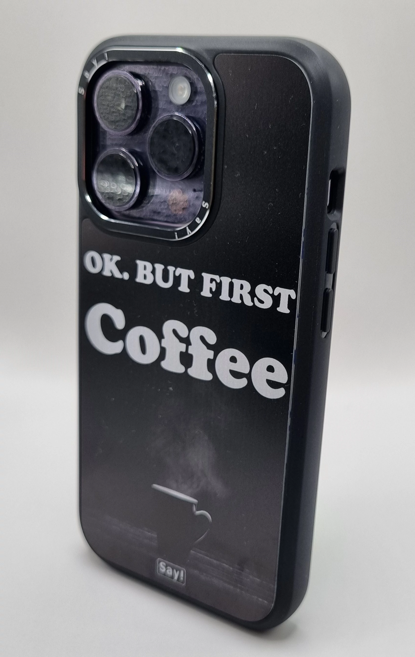 iPhone fekete tok - Coffee first - 13