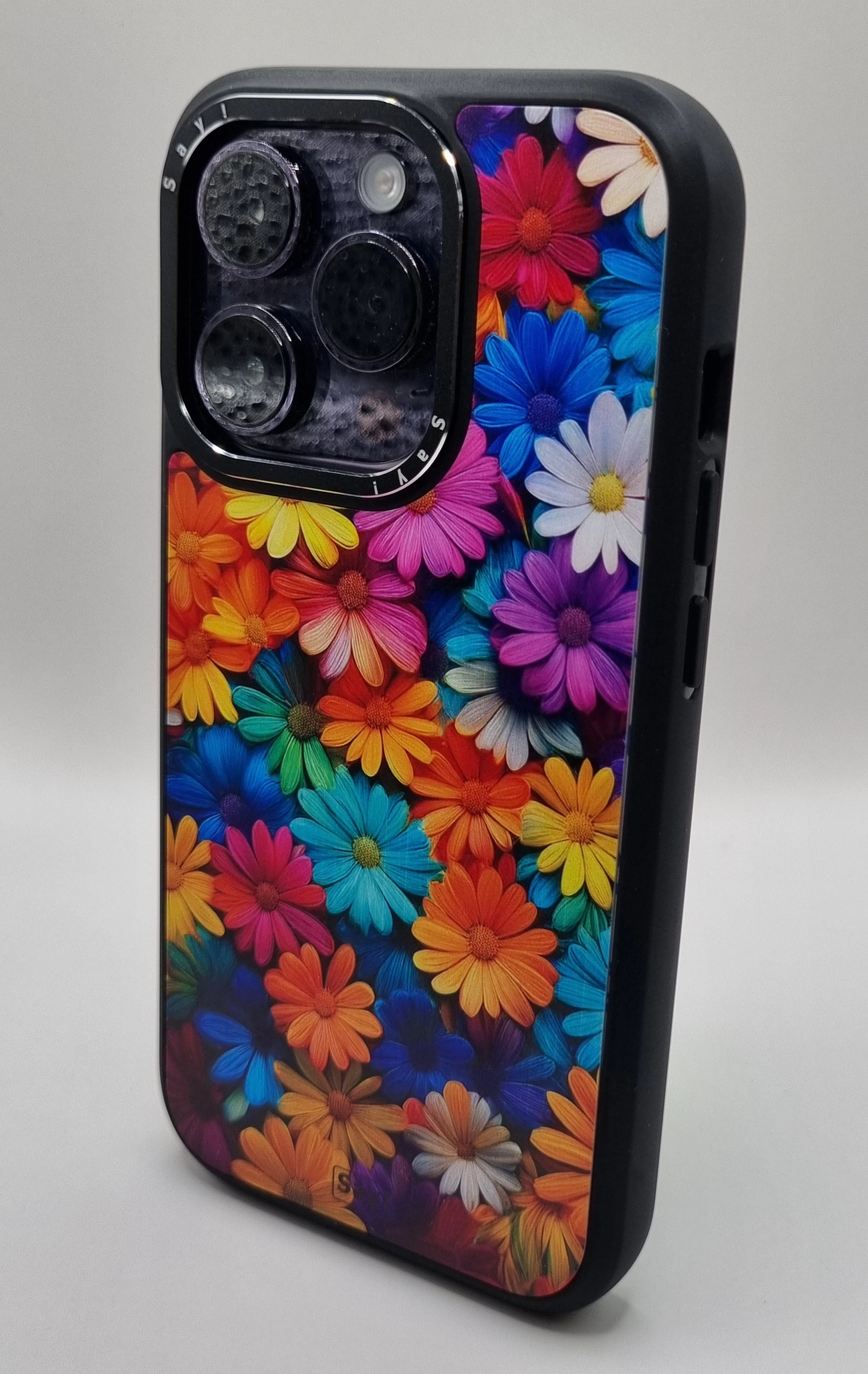 iPhone fekete tok - Colourful Marguerite - 13