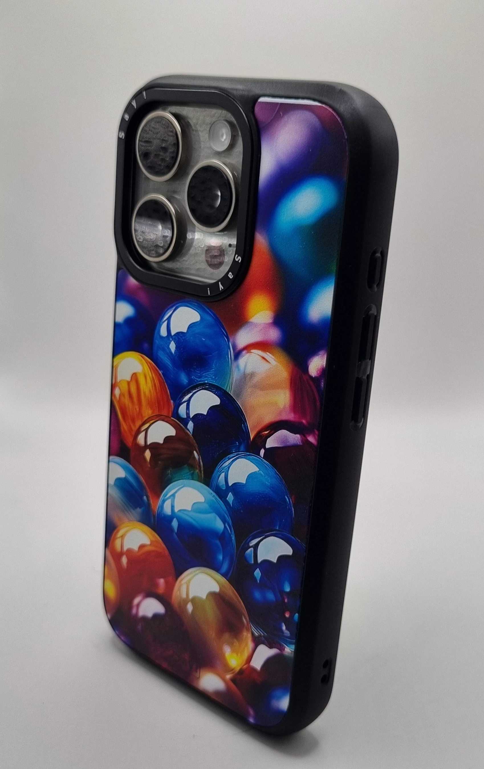 iPhone fekete tok - Glass Balls - 13