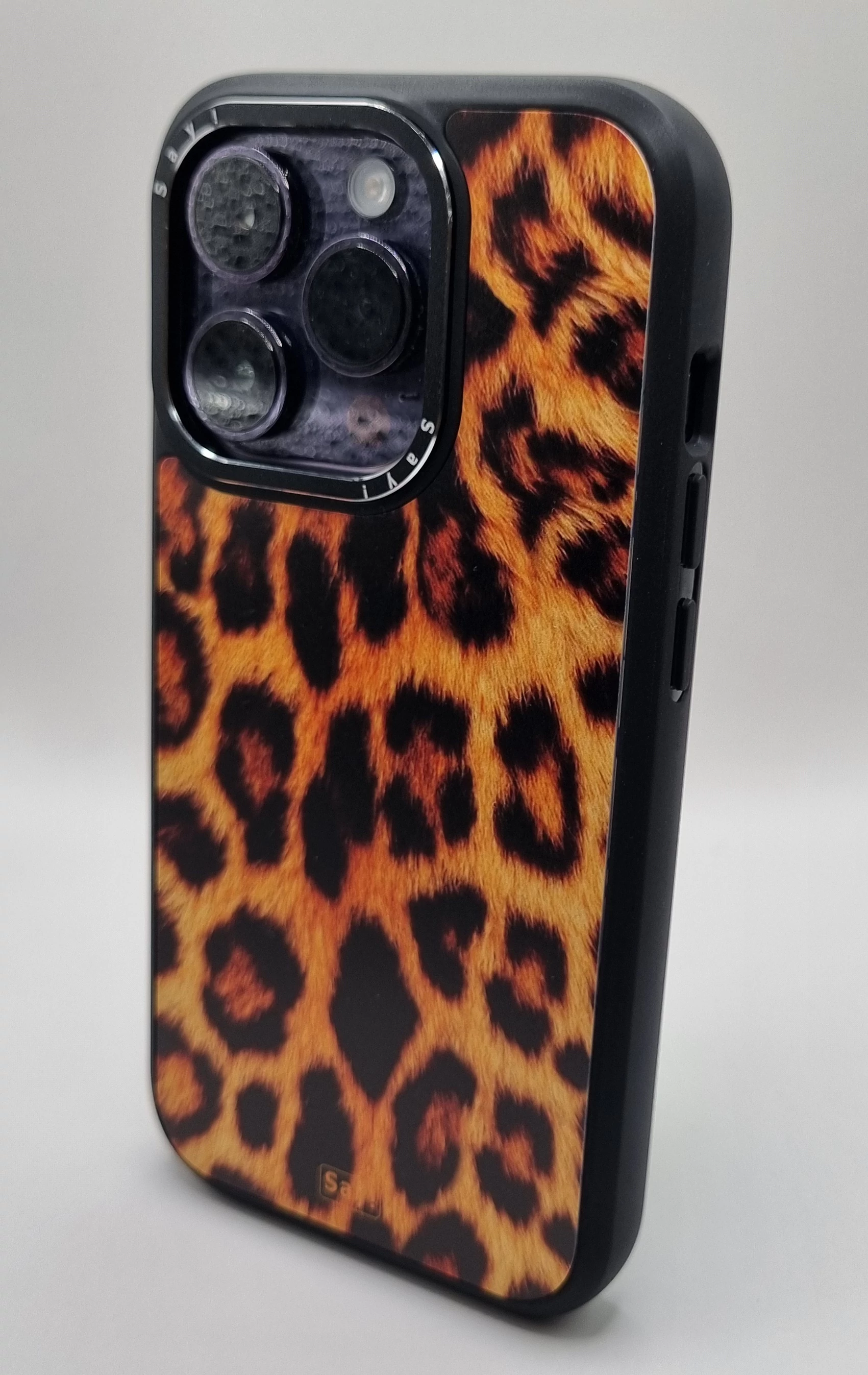 iPhone fekete tok - Leopard - 13